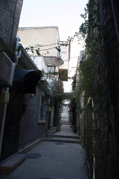 Пустая Улица Старом Городе Баку Азербайджан Старый Город Баку Здания — стоковое фото