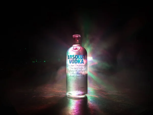 Baku Azerbaijan Feb 2020 Absolut Vodka Brand Vodka Produced Ahus — ストック写真