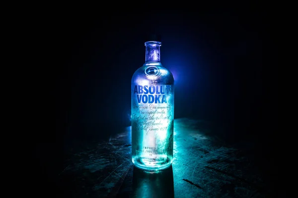 Baku Azerbaijan Feb 2020 Absolut Vodka Brand Vodka Produced Ahus — ストック写真