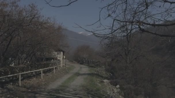 Imagens Cênicas Aldeia Rural Manhã Outonal — Vídeo de Stock