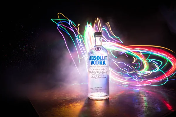 Baku Azerbaijan Feb 2020 Absolut Vodka Brand Vodka Produced Ahus — ストック写真