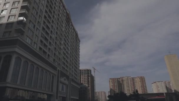 Baku Azerbaijan 2020 Záběry Jízdy Ulicích Baku Během Epidemie Koronaviru — Stock video