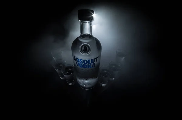 Baku Ázerbájdžán Února 2020 Absolut Vodka Značka Vodky Vyráběná Poblíž — Stock fotografie