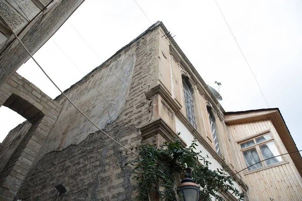 Rua Vazia Cidade Velha Baku Azerbaijão Cidade Velha Baku Edifícios — Fotografia de Stock