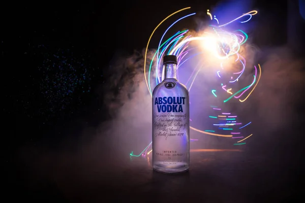 Baku Azerbaijan Feb 2020 Absolut Vodka Brand Vodka Produced Ahus — ストック写真