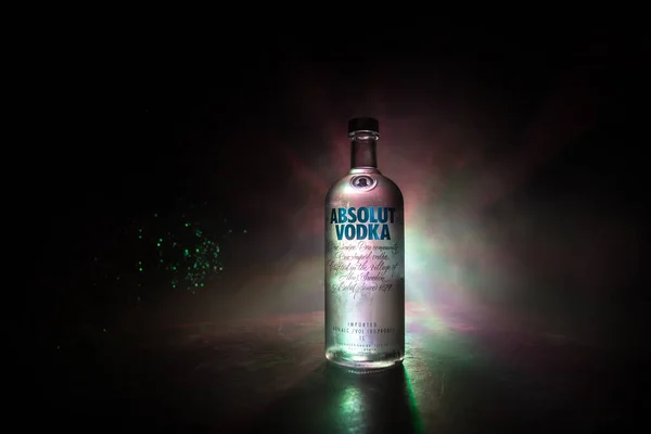 Baku Azerbaijan Feb 2020 Absolut Vodka Brand Vodka Produced Ahus — Stok fotoğraf