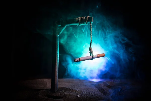 Fără Concept Fumat Decorarea Creativă Mesei Artă Țigări Țigările Provoacă — Fotografie, imagine de stoc