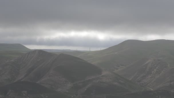 Krásný Výhled Západ Slunce Horách Ázerbájdžánu Zataženo Časová Prodleva — Stock video