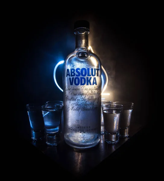 Baku Azerbaijan Feb 2020 Absolut Vodka Brand Vodka Produced Ahus — Stok fotoğraf