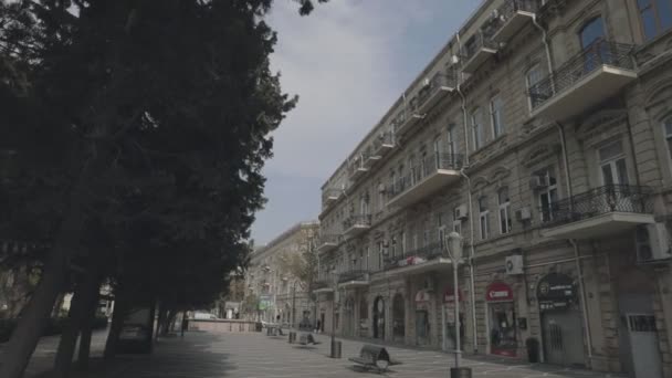 Baku Azerbaijan Kwietnia 2020 Baku Azerbejdżan Puste Ulice Baku Stolicy — Wideo stockowe