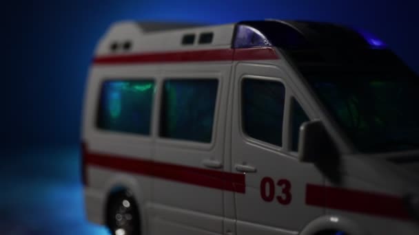 Imágenes Del Concepto Virus Corona Con Ambulancia Coche Ambulancia Coche — Vídeo de stock