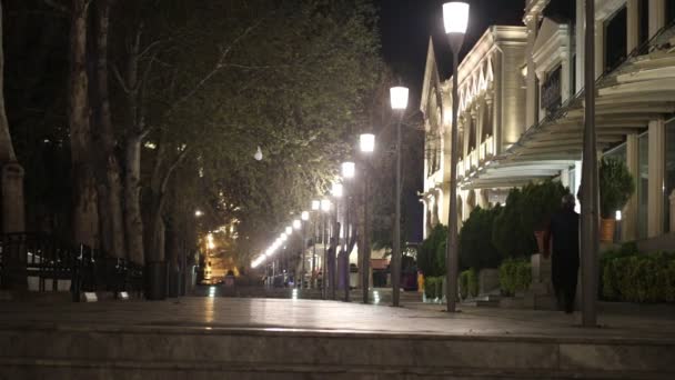 Baku Azerbaijan April 2020 Downtown Baku Azerbaijan Empty Streets Baku — Stock Video