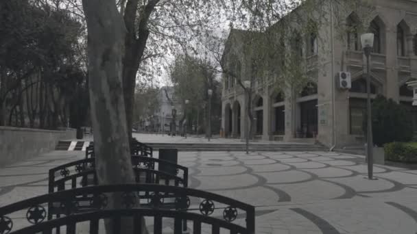 Baku Azerbaijan Aprile 2020 Baku Azerbaigian Strade Vuote Baku Capitale — Video Stock