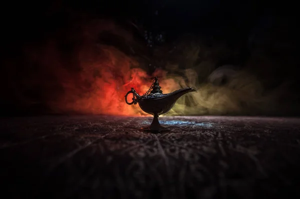 Antik Aladdin Arabien Nätter Ande Stil Olja Lampa Med Mjukt — Stockfoto