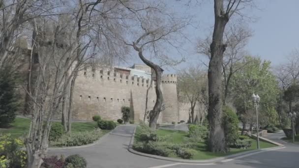 Baku Azerbaijan April 2020 Baku Azerbaijan 阿塞拜疆首都巴库空旷的街道 Covid流行病的发生 — 图库视频影像