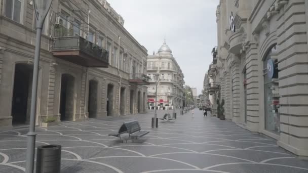 Baku Azerbaijan Avril 2020 Bakou Azerbaïdjan Rues Vides Bakou Capitale — Video