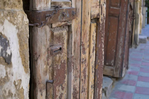 Porta Vintage Foco Seletivo Tiro Livre Baku Azerbaijão — Fotografia de Stock