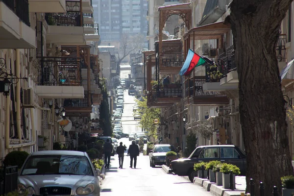 Baku Azerbaijan April14 2020 Baku Centrum Azerbajdzjan Tomma Gator Baku — Stockfoto