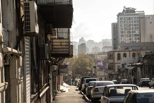 Baku Azerbaijan Abril 2020 Centro Bakú Azerbaiyán Calles Vacías Bakú —  Fotos de Stock