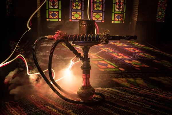 Hookah Žhavé Uhlí Shisha Míse Dělat Mraky Páry Arabském Vnitrozemí — Stock fotografie