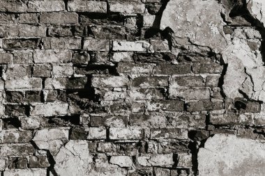 Eski taş duvar arka plan siyah ve beyaz için doku