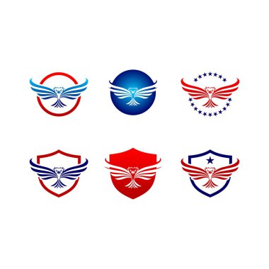 Kartal vektör logo koymak