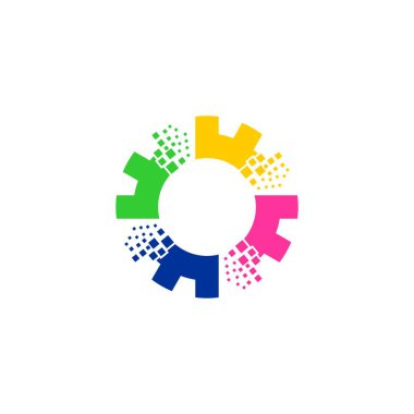 dijital teknoloji logosu dişli