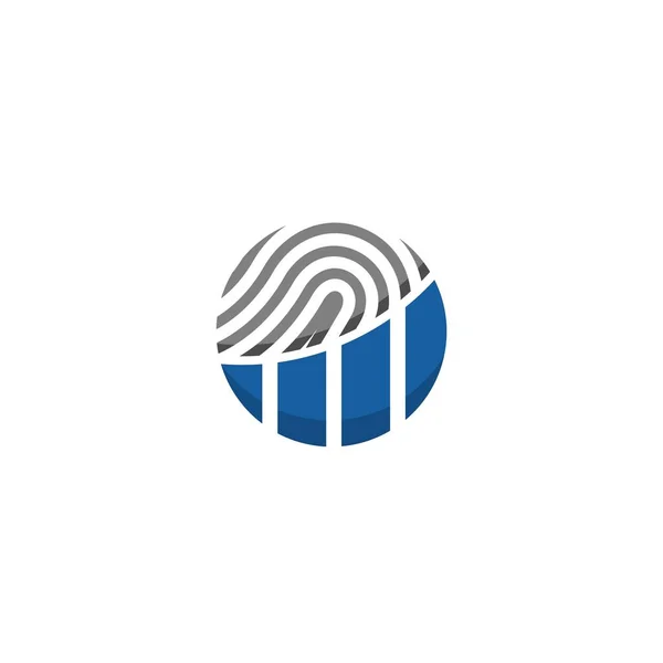 Fingerprint Financial Vector Logo — Stock Vector