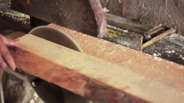 Máquina de corte de madera — Vídeo de stock