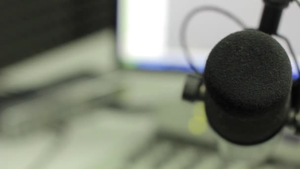 Mixer w Studio radia — Wideo stockowe