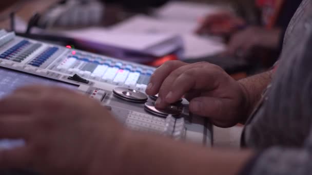 The mixing Desk at the concert — Stock Video