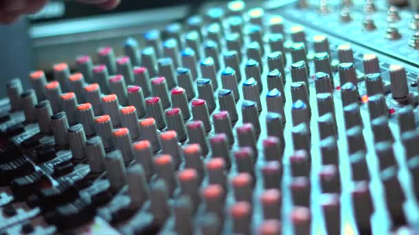 The mixing Desk at the concert — Stock Video