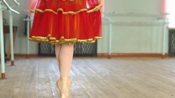 Füße Der Ballerina Pointe — Stockvideo