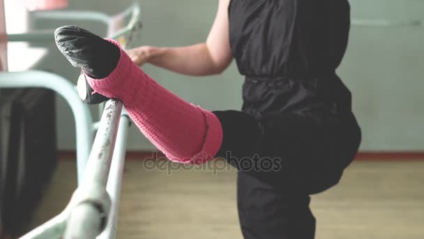 Ballerina at the Barre — Stock Video