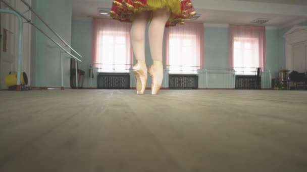 Fötter Ballerina Pointe — Stockvideo