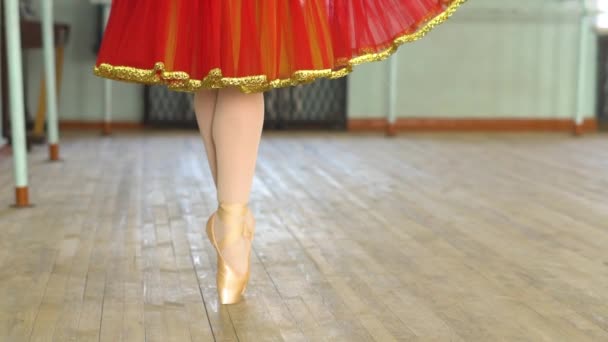 Feet Ballerina Pointe — Stock Video