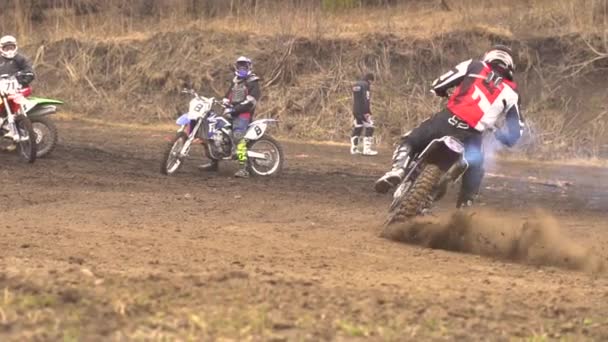 Novokuzneck Ryssland 2018 Motocross Tävlingar — Stockvideo