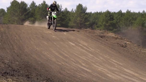 Novokuzneck Rusland 2018 Motorcross Wedstrijden — Stockvideo