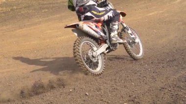 Novokuzneck, Rusya - 21.04.2018: motocross yarışmalar
