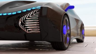 3D araba alttaki yumuşak kamera hareketi