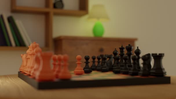 三维棋盘上的棋子 — 图库视频影像