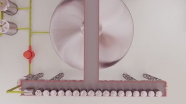 Endüstriyel fabrikanın 3D modeli