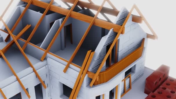 Image Frame Roof House — Stockvideo