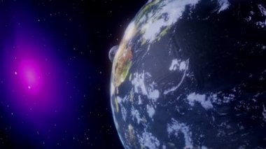 3D planet earth in space
