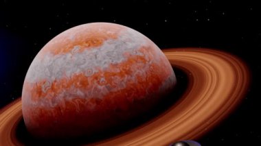 3D scene flying saucer flying to the ground