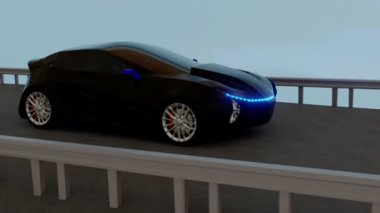 3D araba alttaki yumuşak kamera hareketi