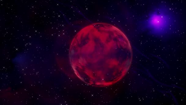 Modèle 3D d'une planète dans l'espace 