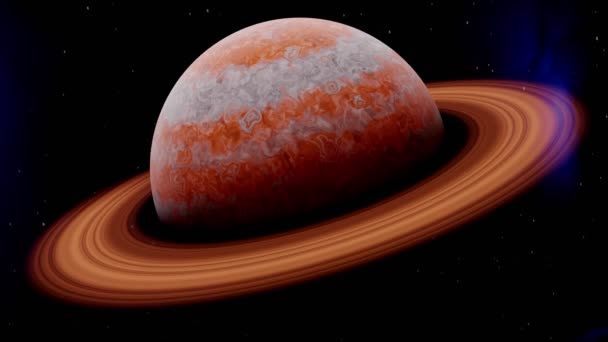 Modelo Del Planeta Saturno Espacio — Vídeos de Stock