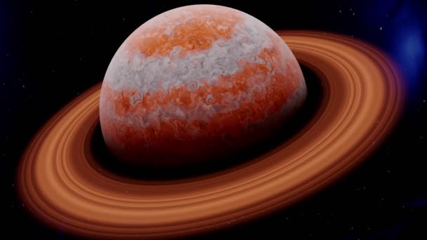 Modèle 3D de la planète Saturne dans l'espace 