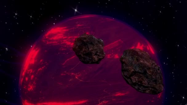 Modèle 3D d'une planète dans l'espace 